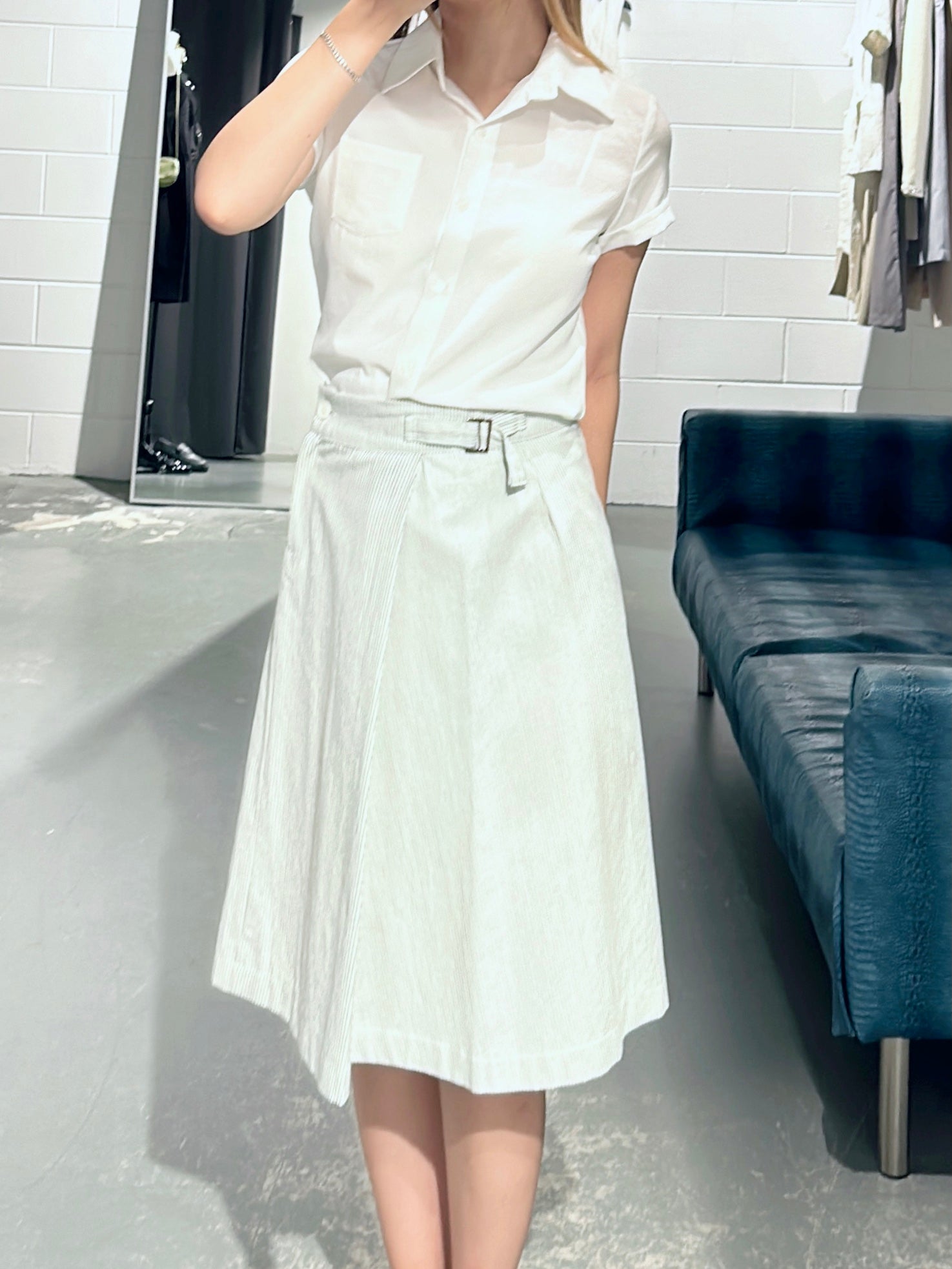 London Lace Stripe Skirt