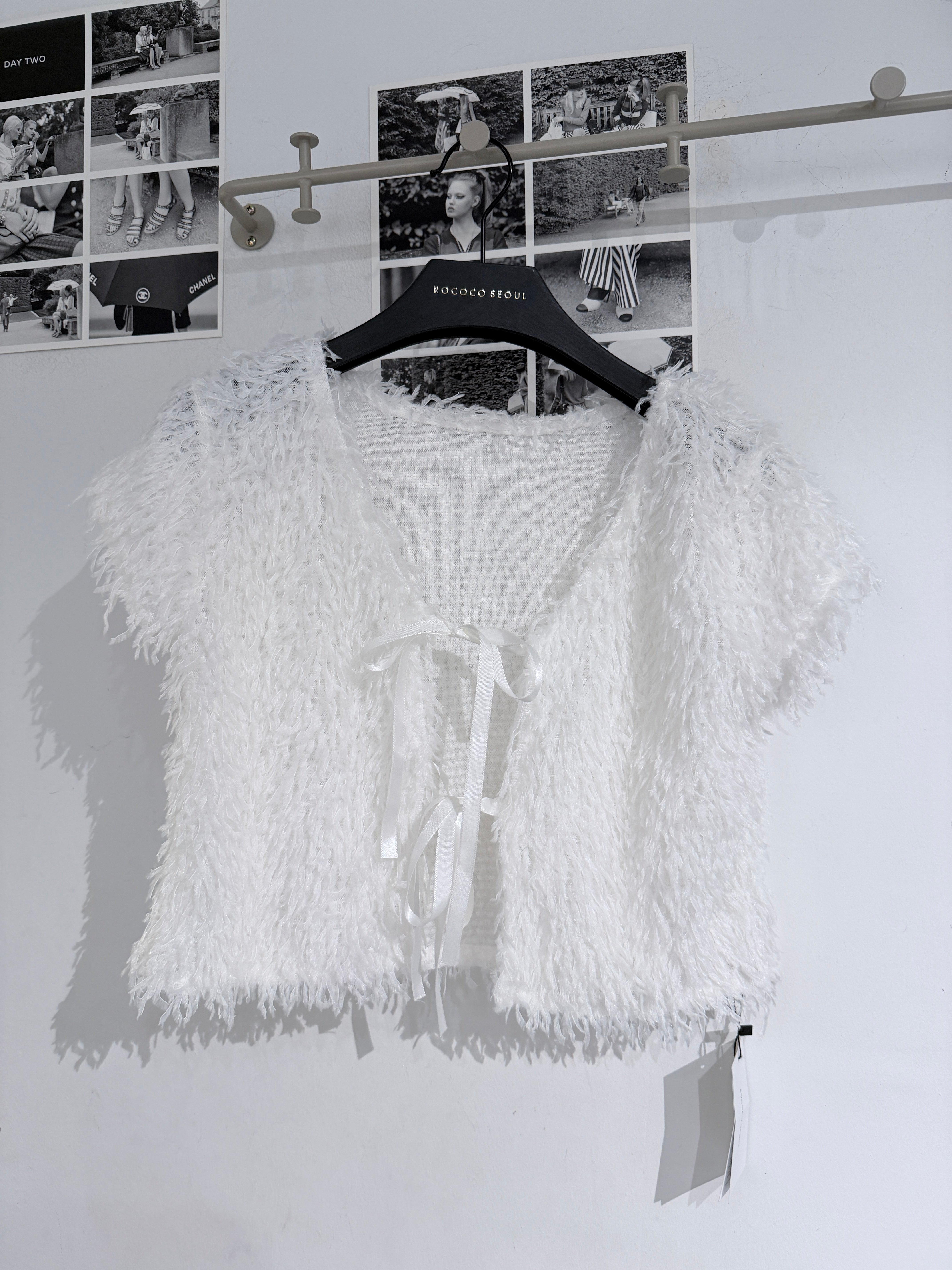 Covent Feather Vest Cardigan