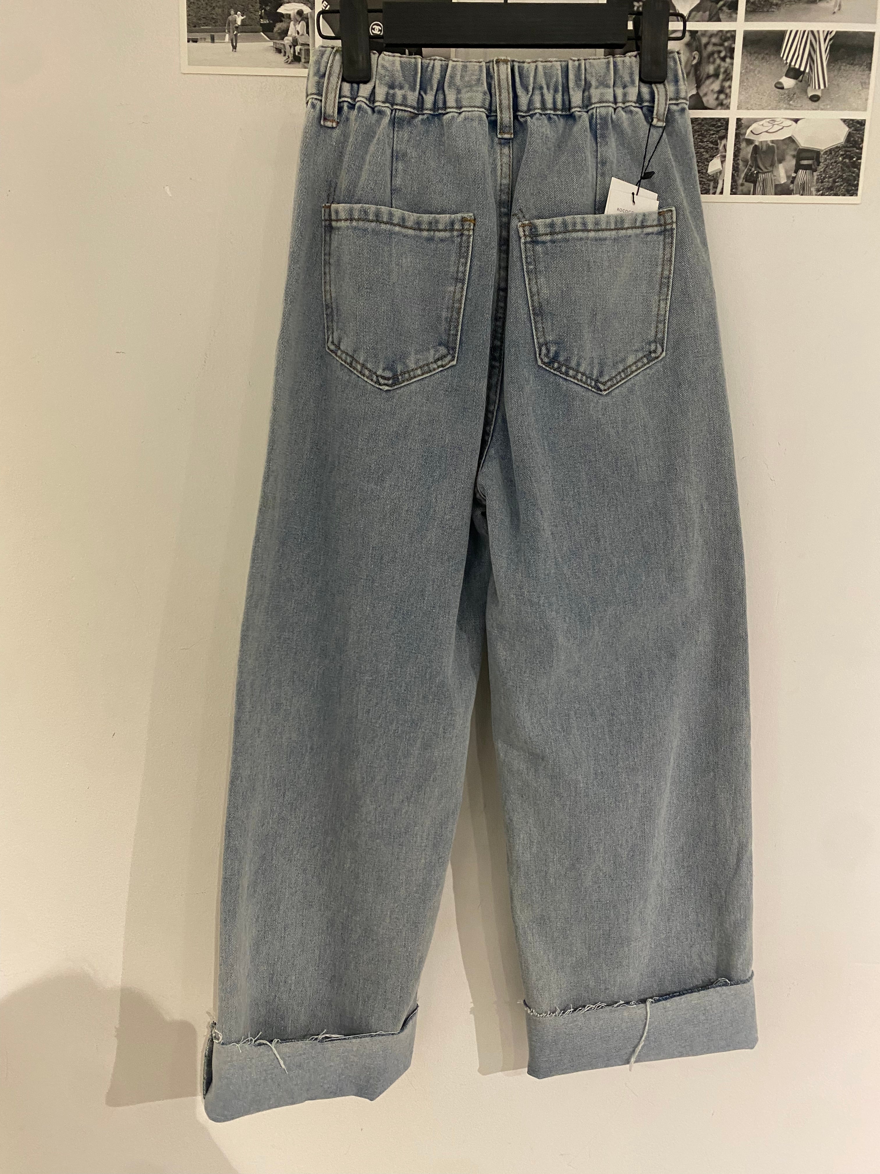 Daily Banding Wide Denim Jeans