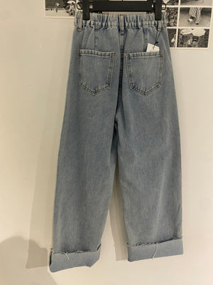 Daily Banding Wide Denim Jeans