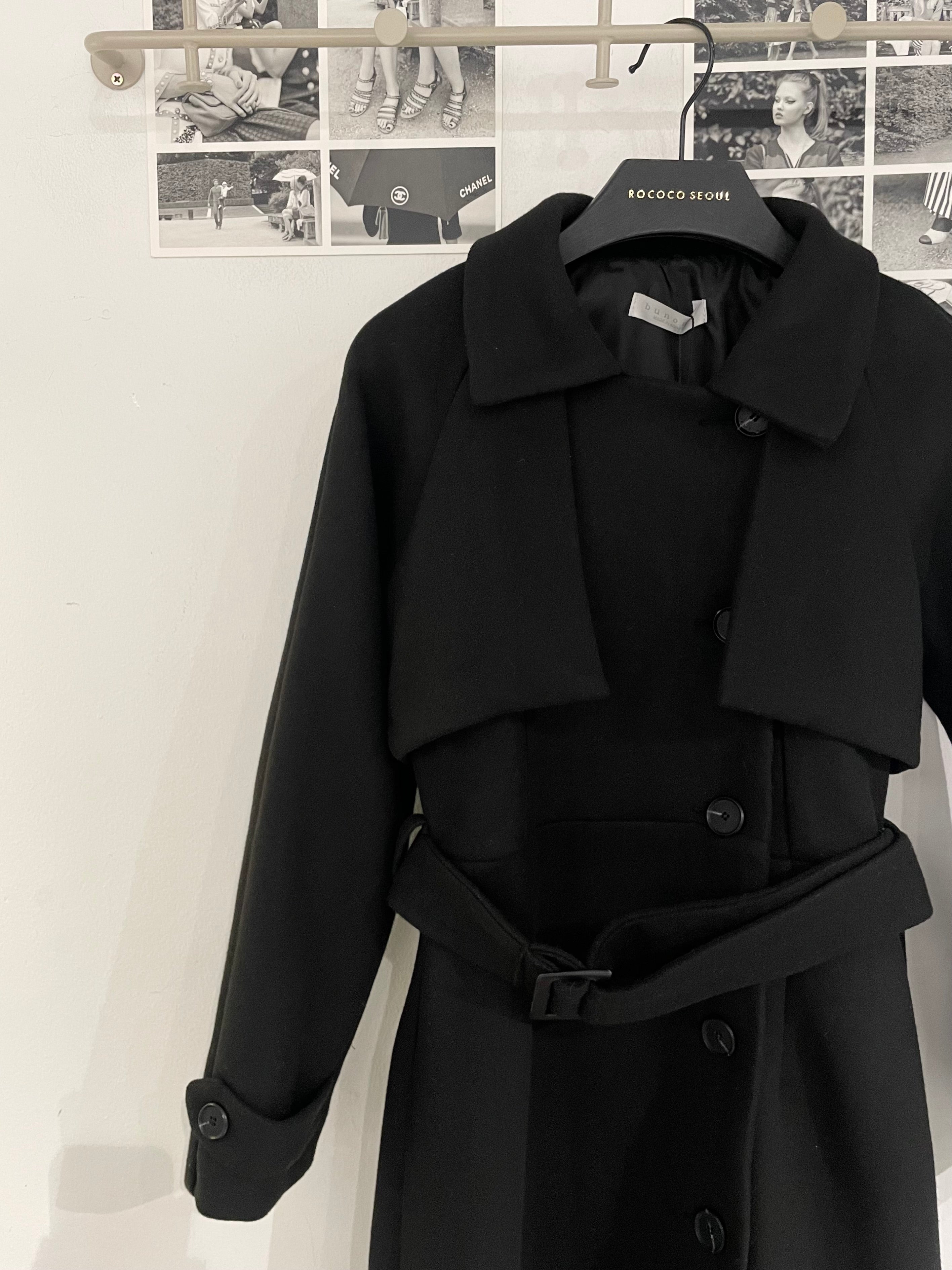Ruhot Wool Flair Trench Jacket