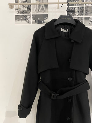 Ruhot Wool Flair Trench Jacket