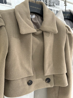 Ruhot Wool Crop Trench Jacket