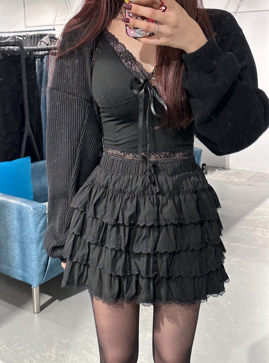 Frill Lace Layered Skirt