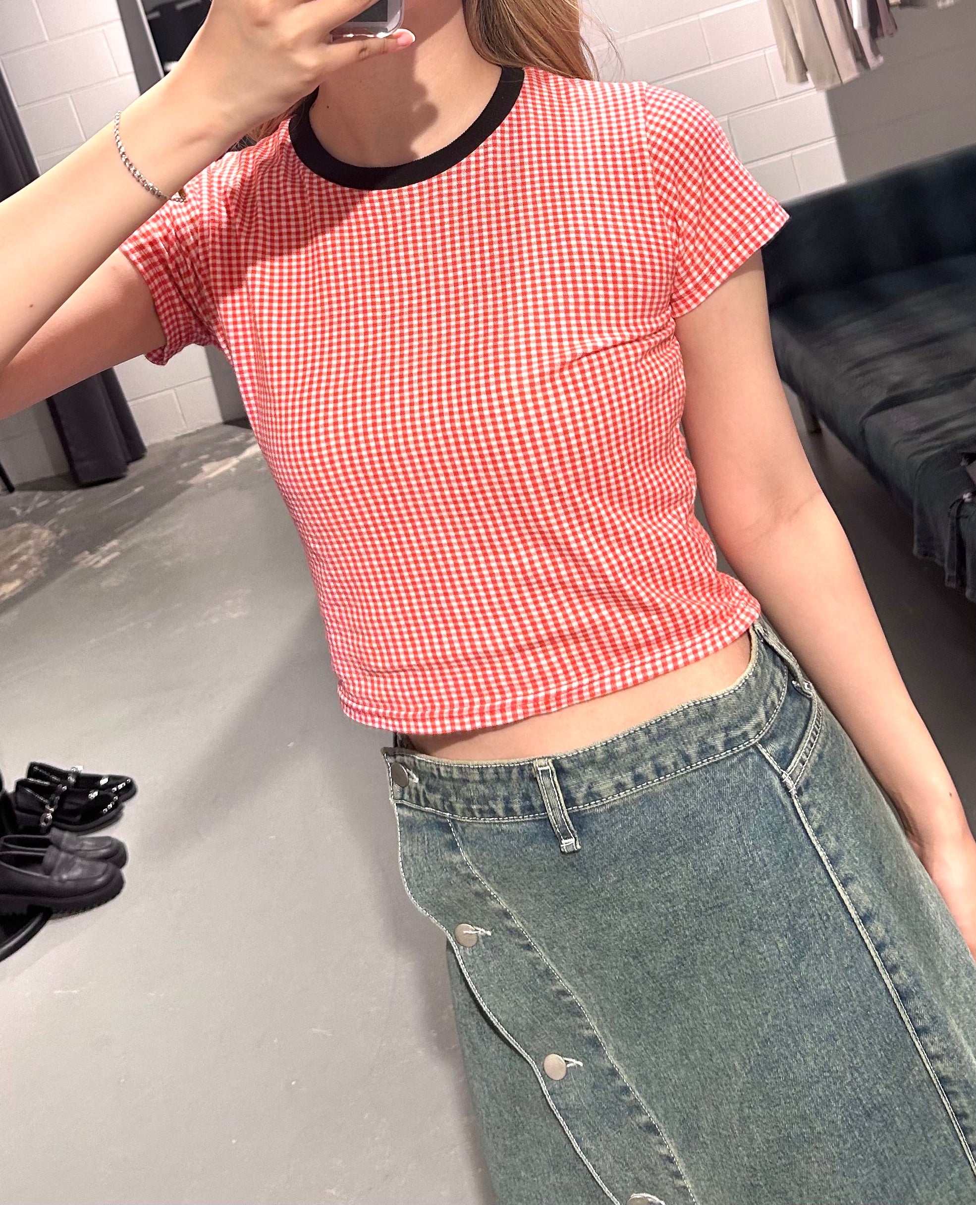 Bean Gingham T