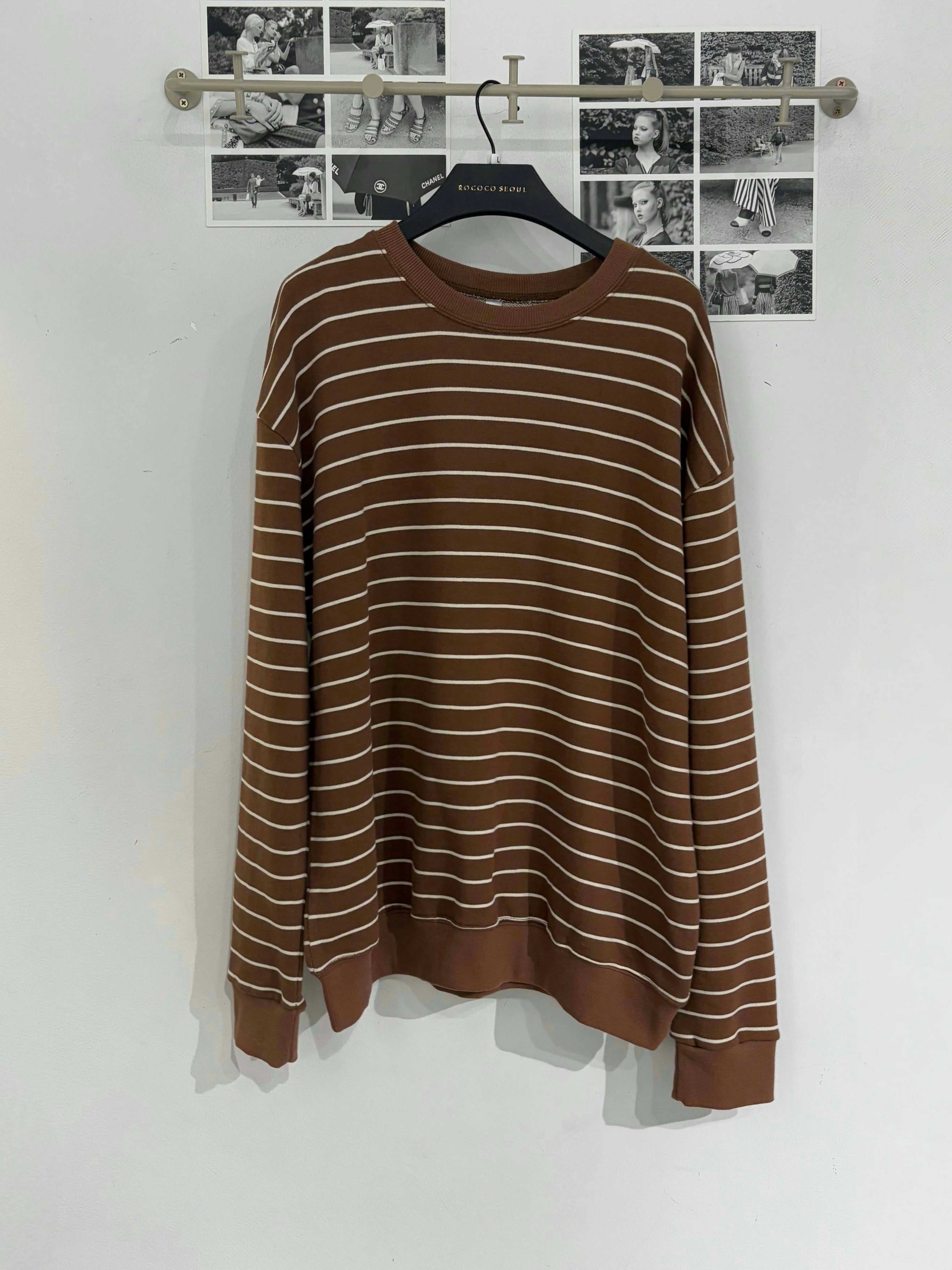 Brown Stripe Sweetshirt