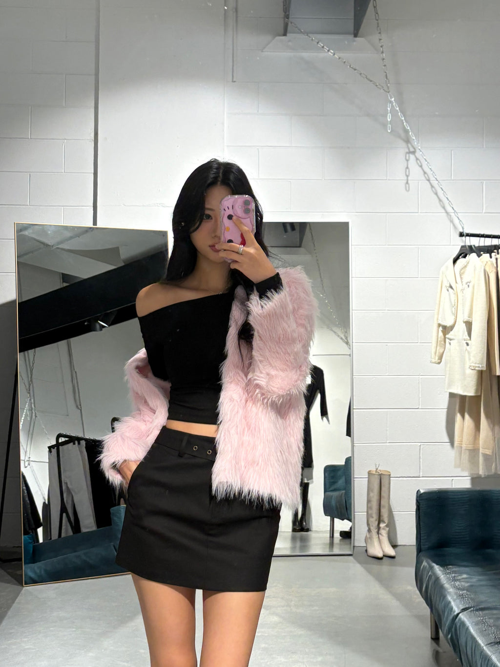 Pink Fur Jacket