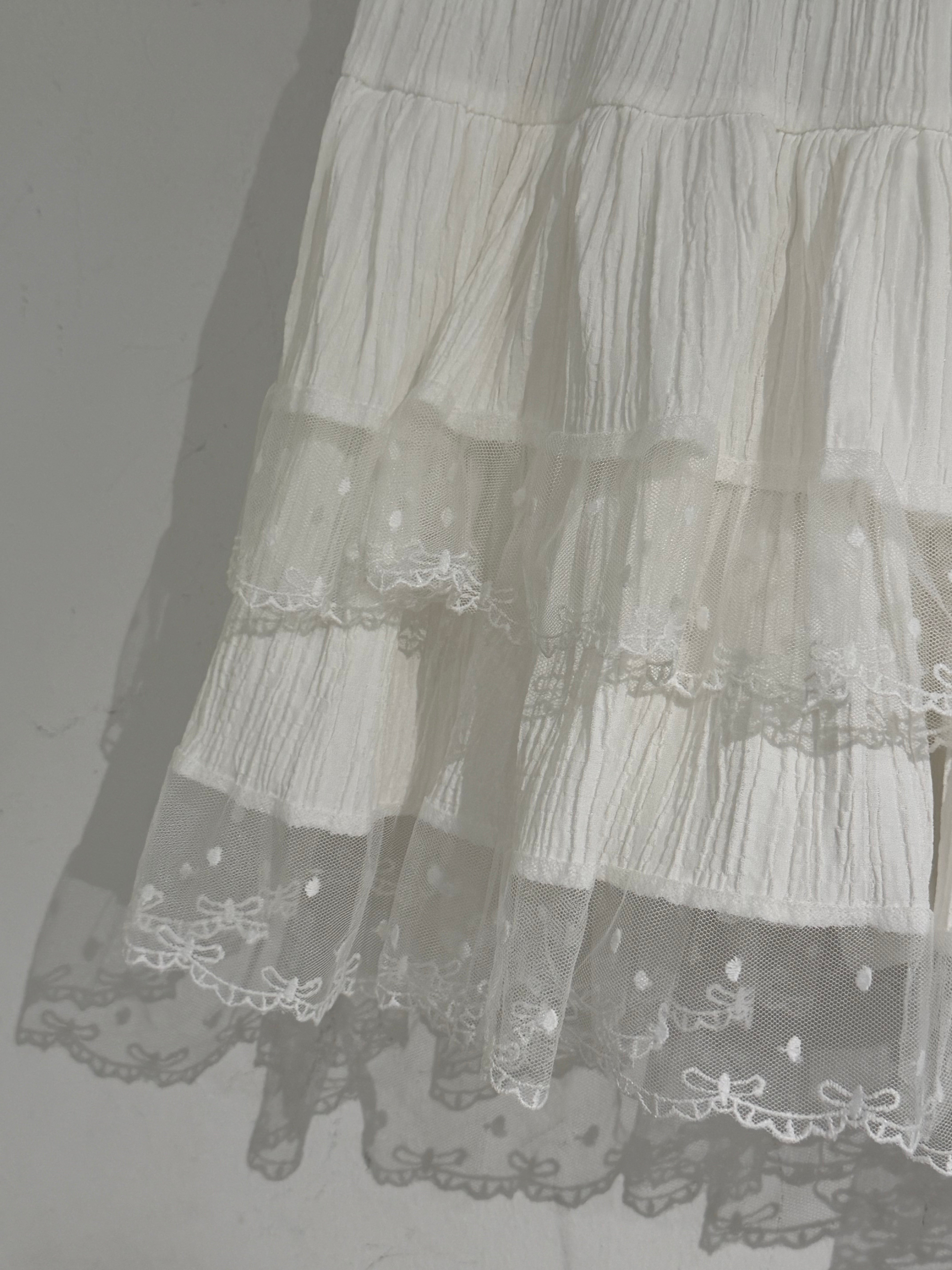 Carrot Ribbon Dot Skirt