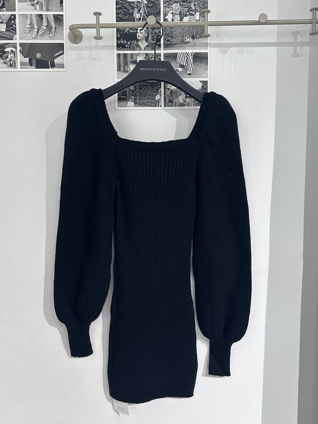 Waiting Puff Knit Dress