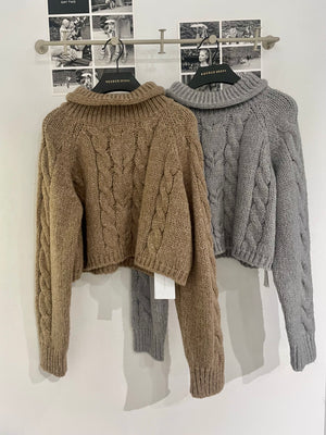 Hit Alpaca Roll Crop Knit