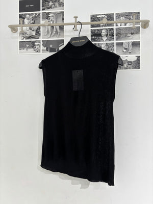 Knitpia Sheer Half Neck Sleeveless