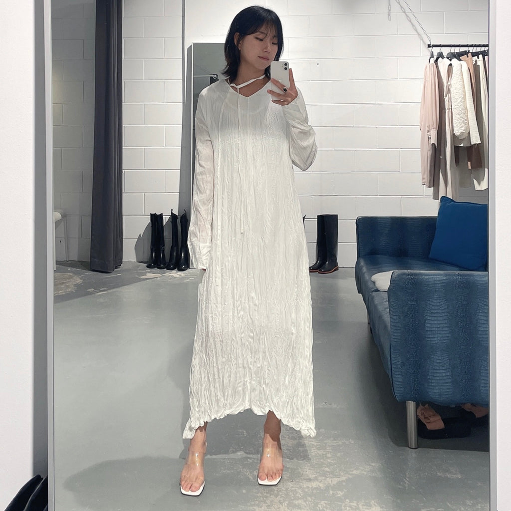 LesBeige Wrinkle Long Dress
