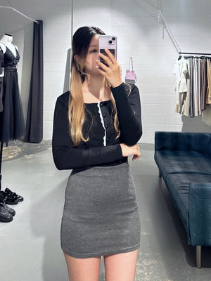 Banding Soft Grey Skirt