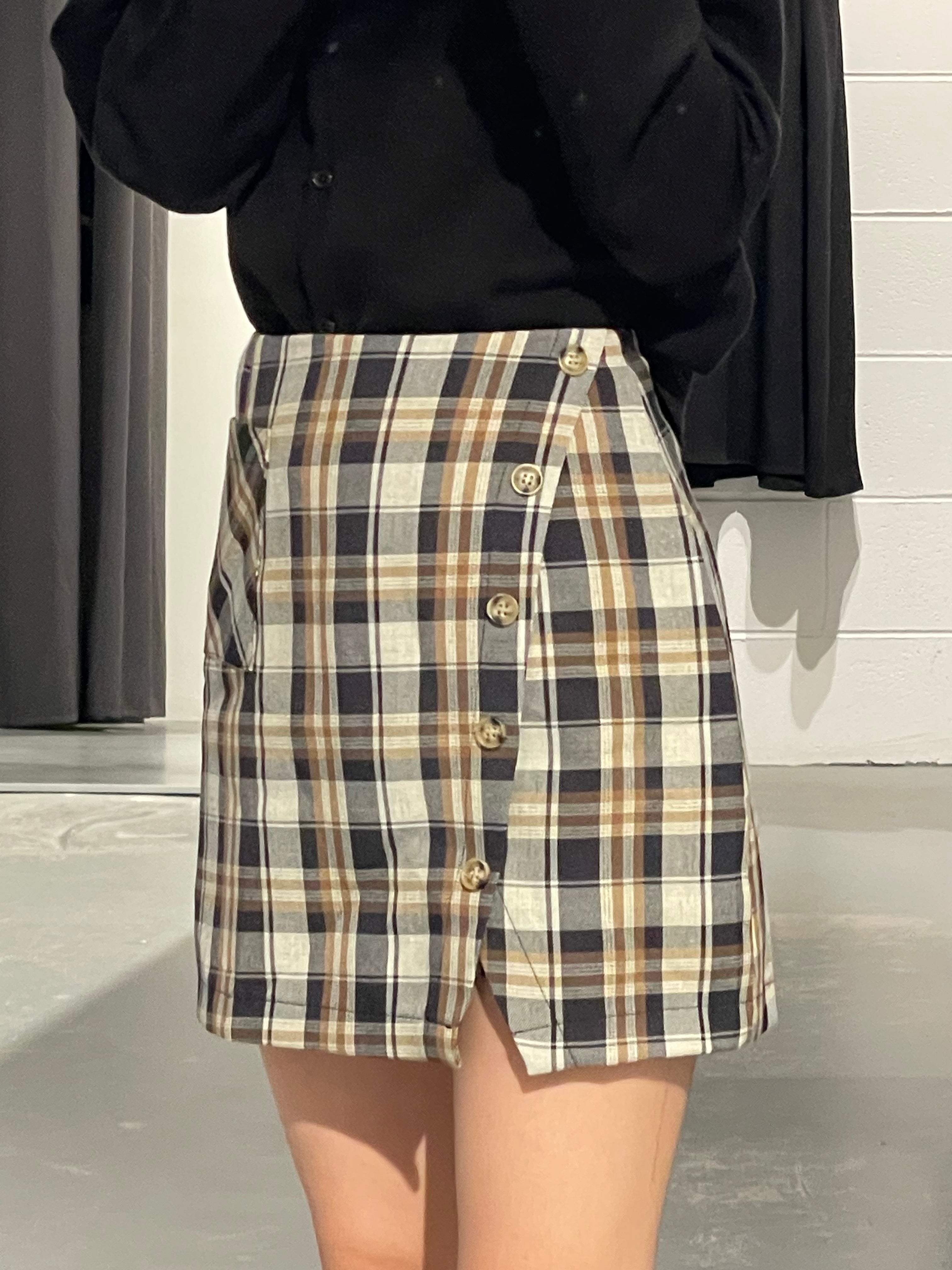 Miss ran Check Skirt