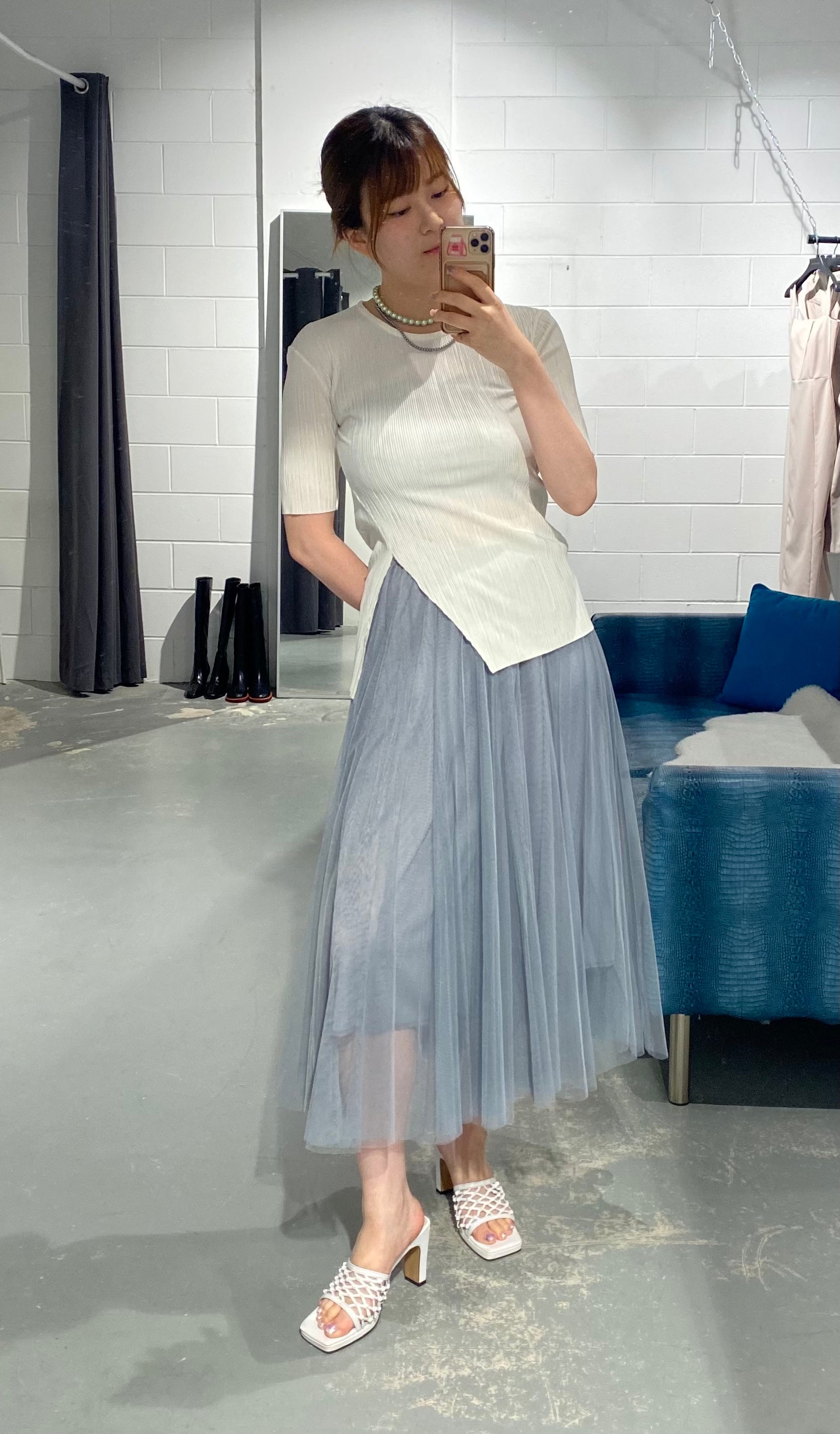 Habibi Pleated Slit Top