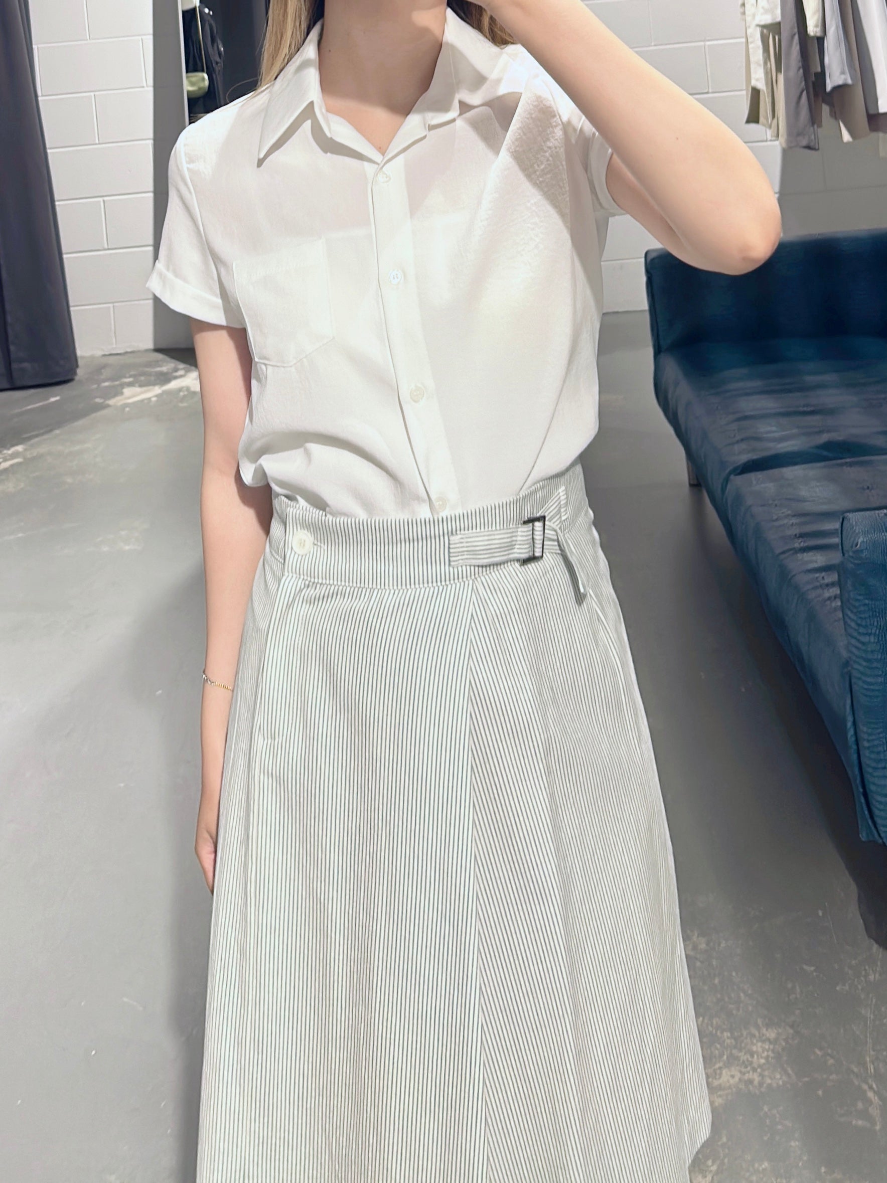 London Lace Stripe Skirt