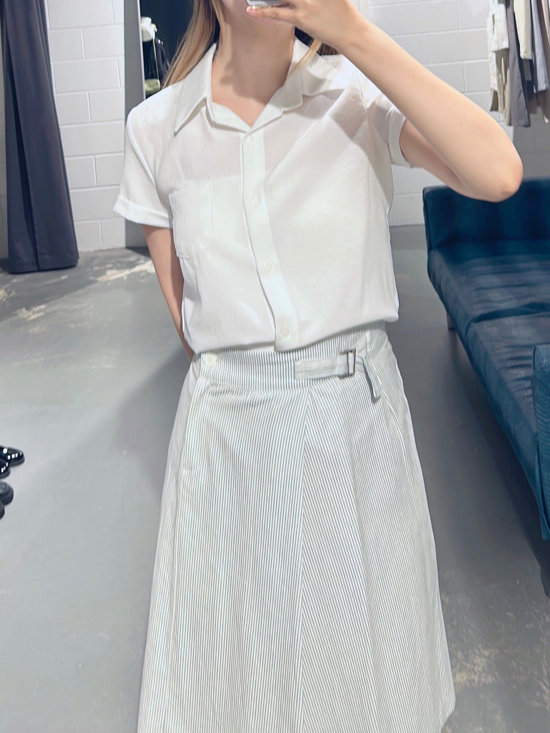 London Lace Stripe Skirt