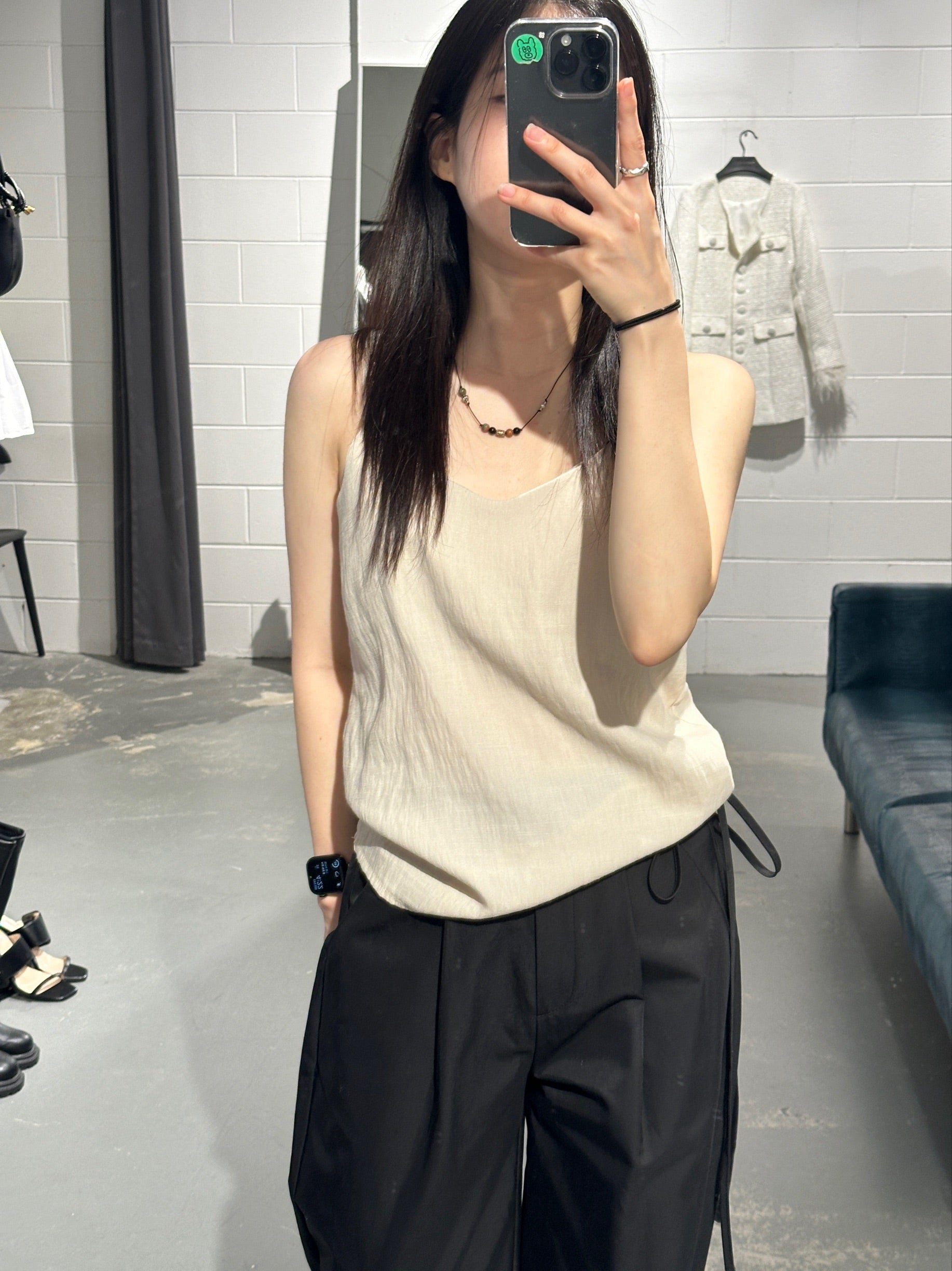Beige Linen Camisole