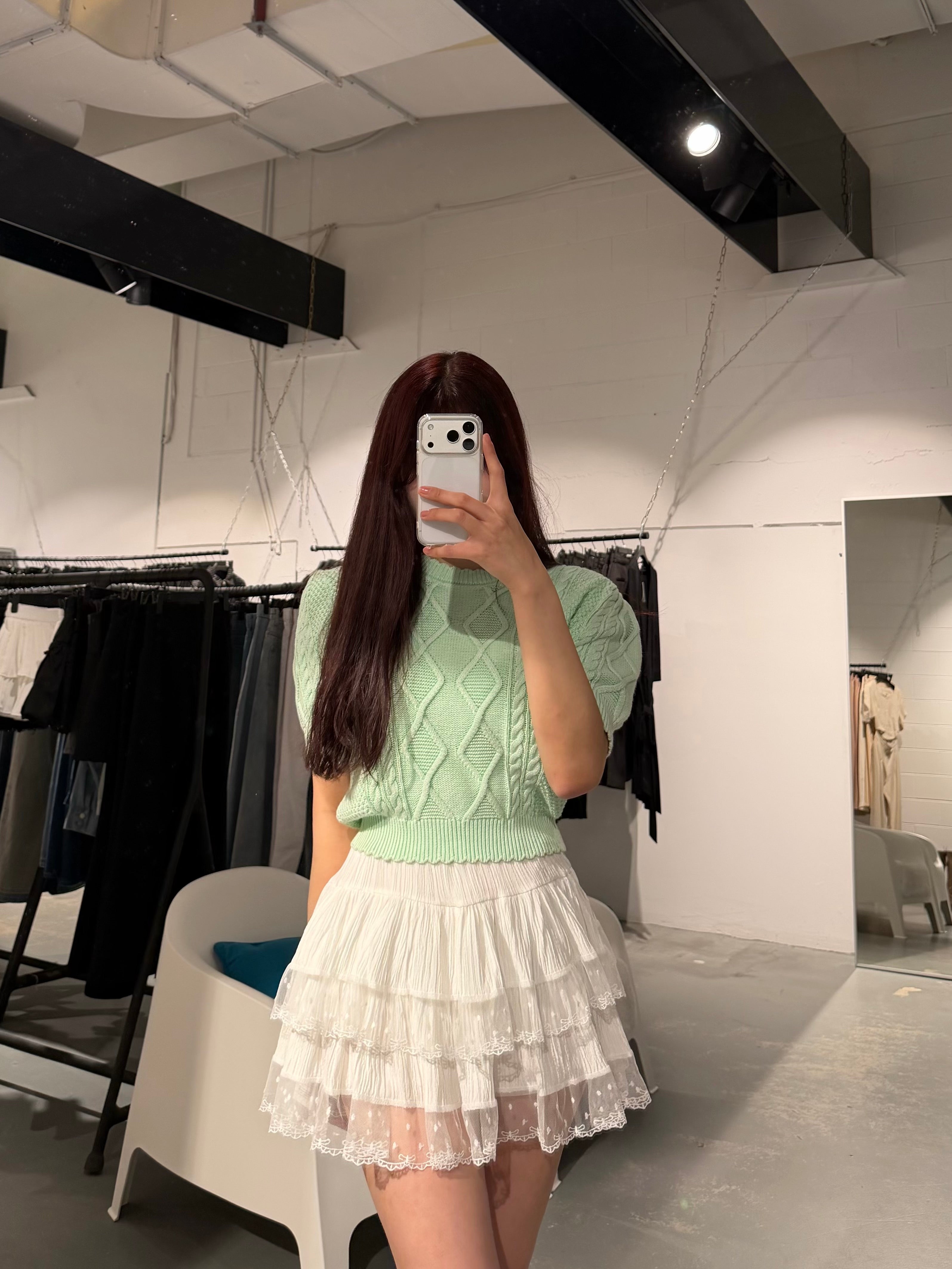 Carrot Ribbon Dot Skirt