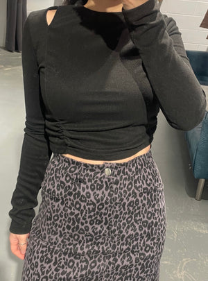 Leopard Slim Skirt