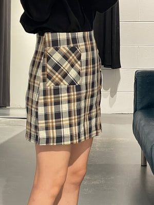 Miss ran Check Skirt