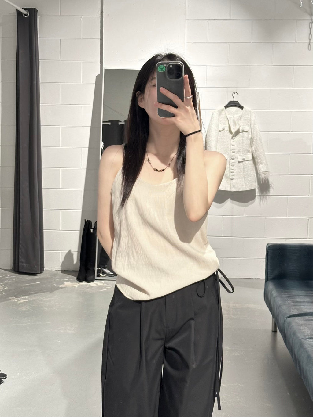 Beige Linen Camisole