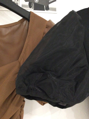 Yuni Mesh Puff Shirring Top