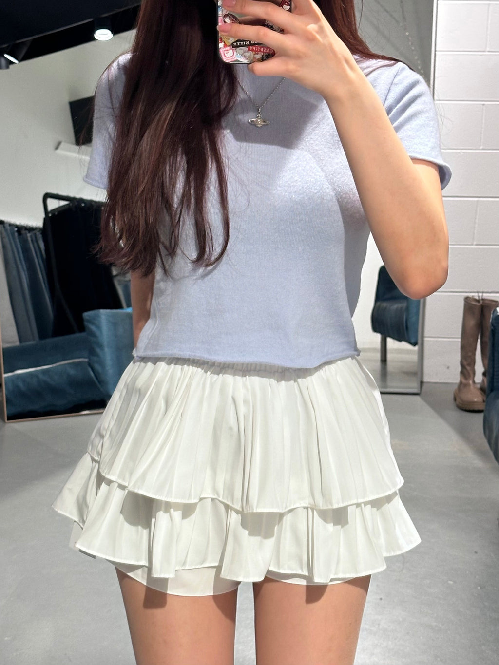 Bebe Micro Pleats Shorts