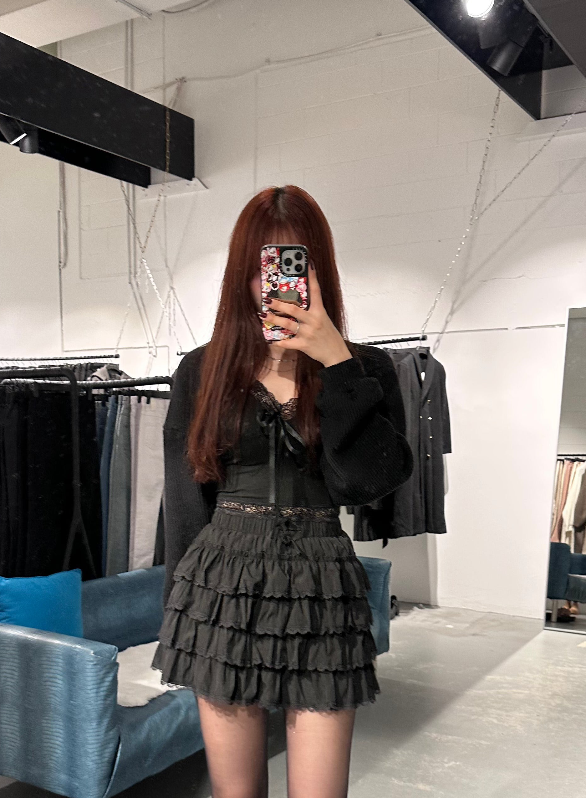 Frill Lace Layered Skirt