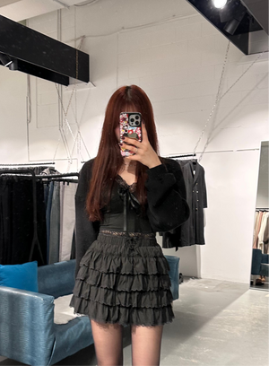 Frill Lace Layered Skirt