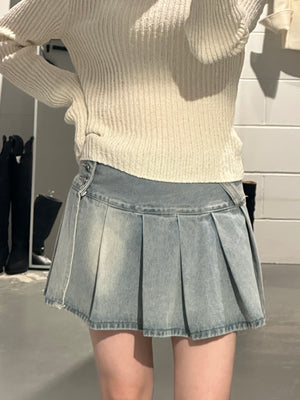 Yuni Low Denim Skirt