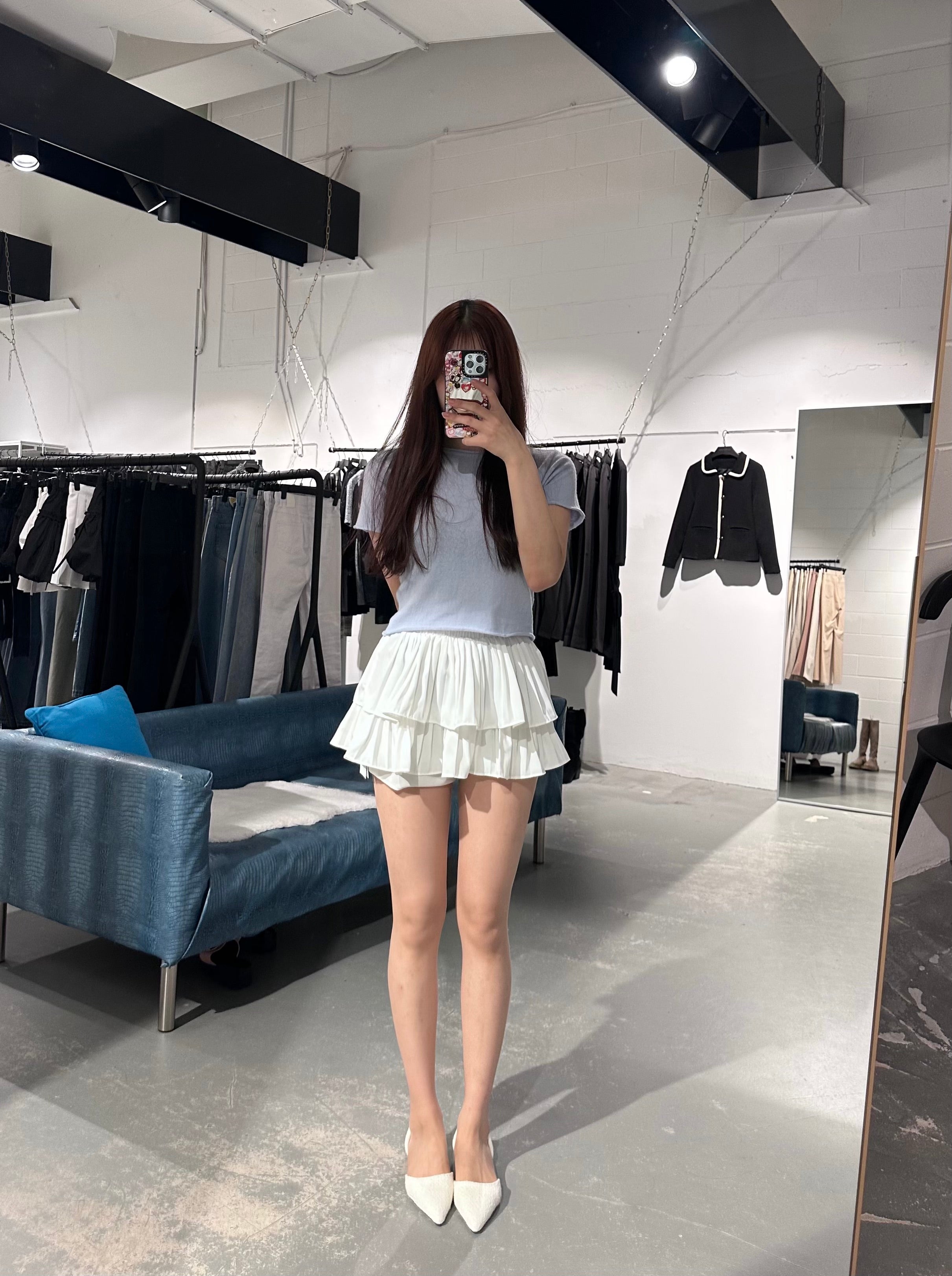 Bebe Micro Pleats Shorts