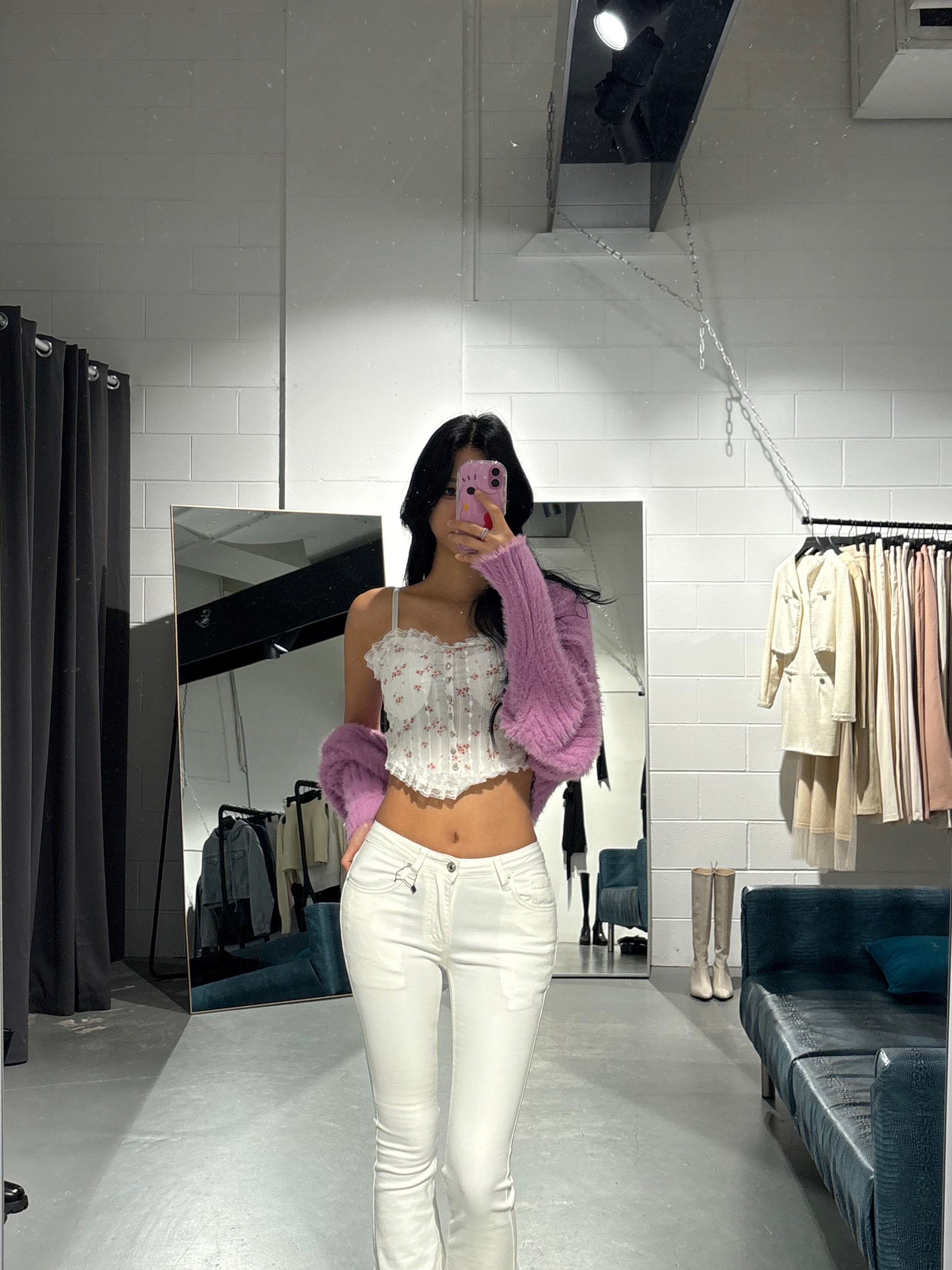 DearGray Angola Ribbed Bolero