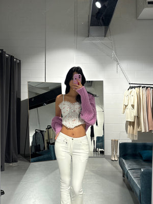 DearGray Angola Ribbed Bolero