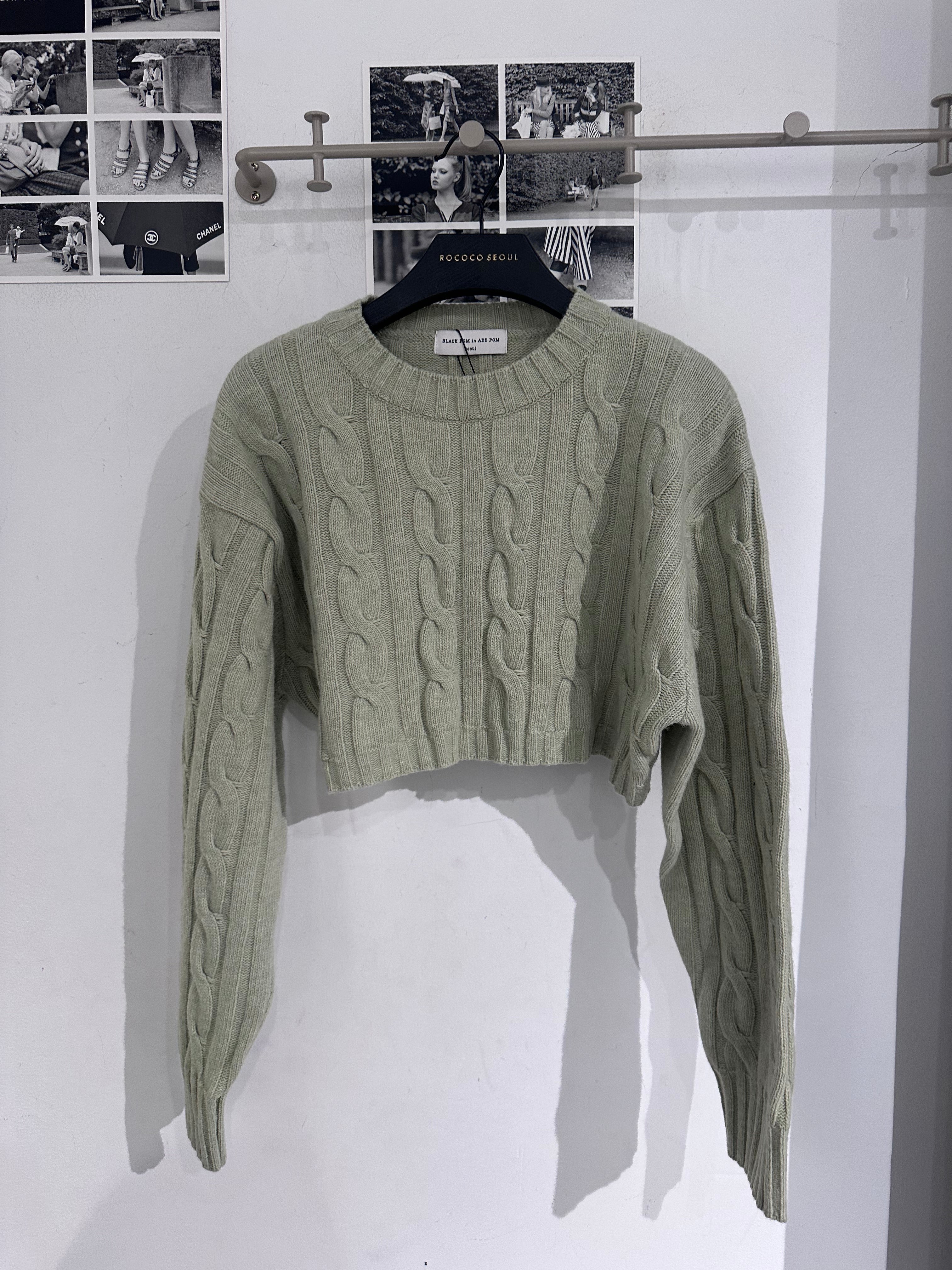 Blackpom Merino Crop Knit