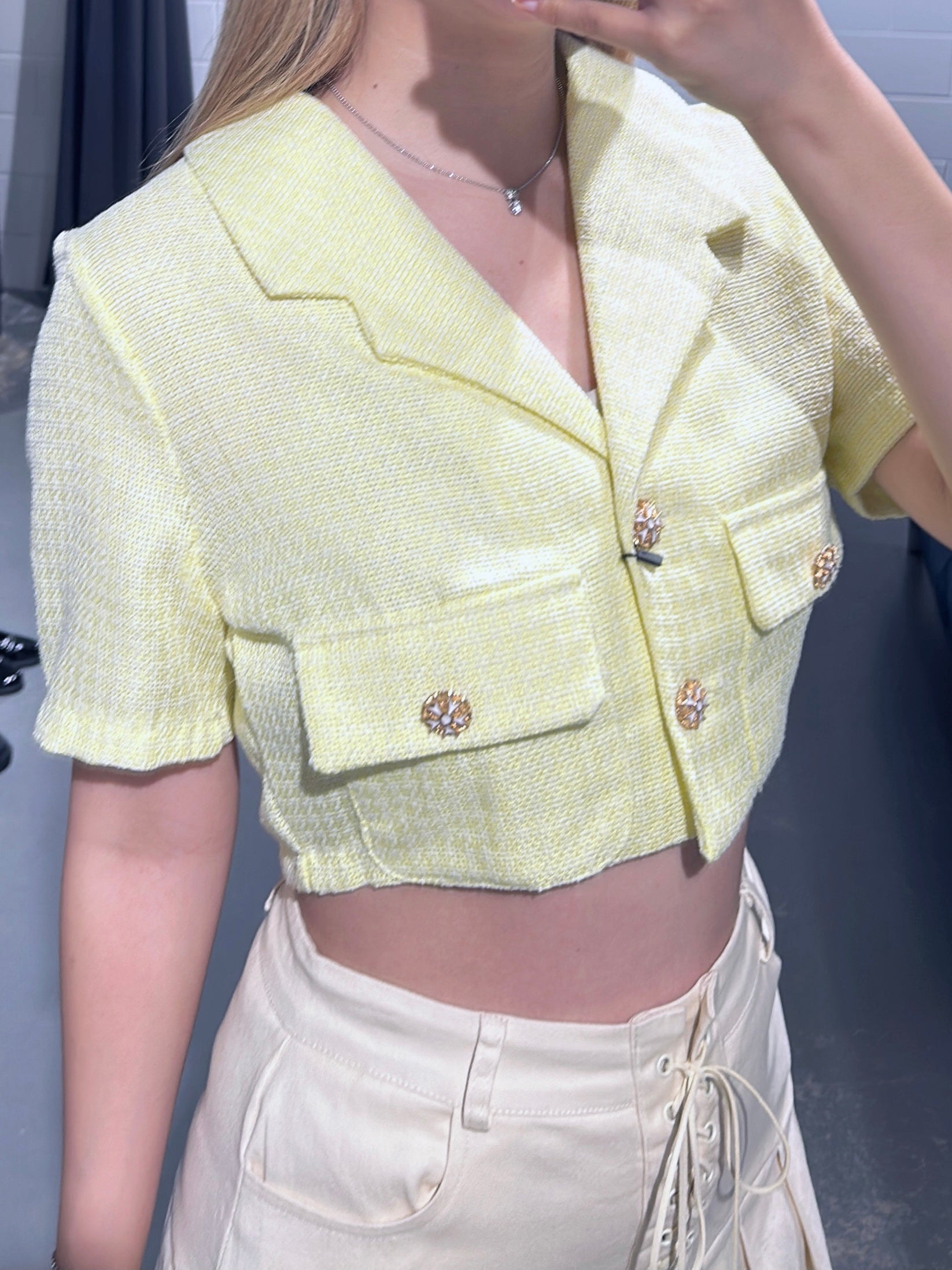 Pouch Candi Tweed Crop Jacket