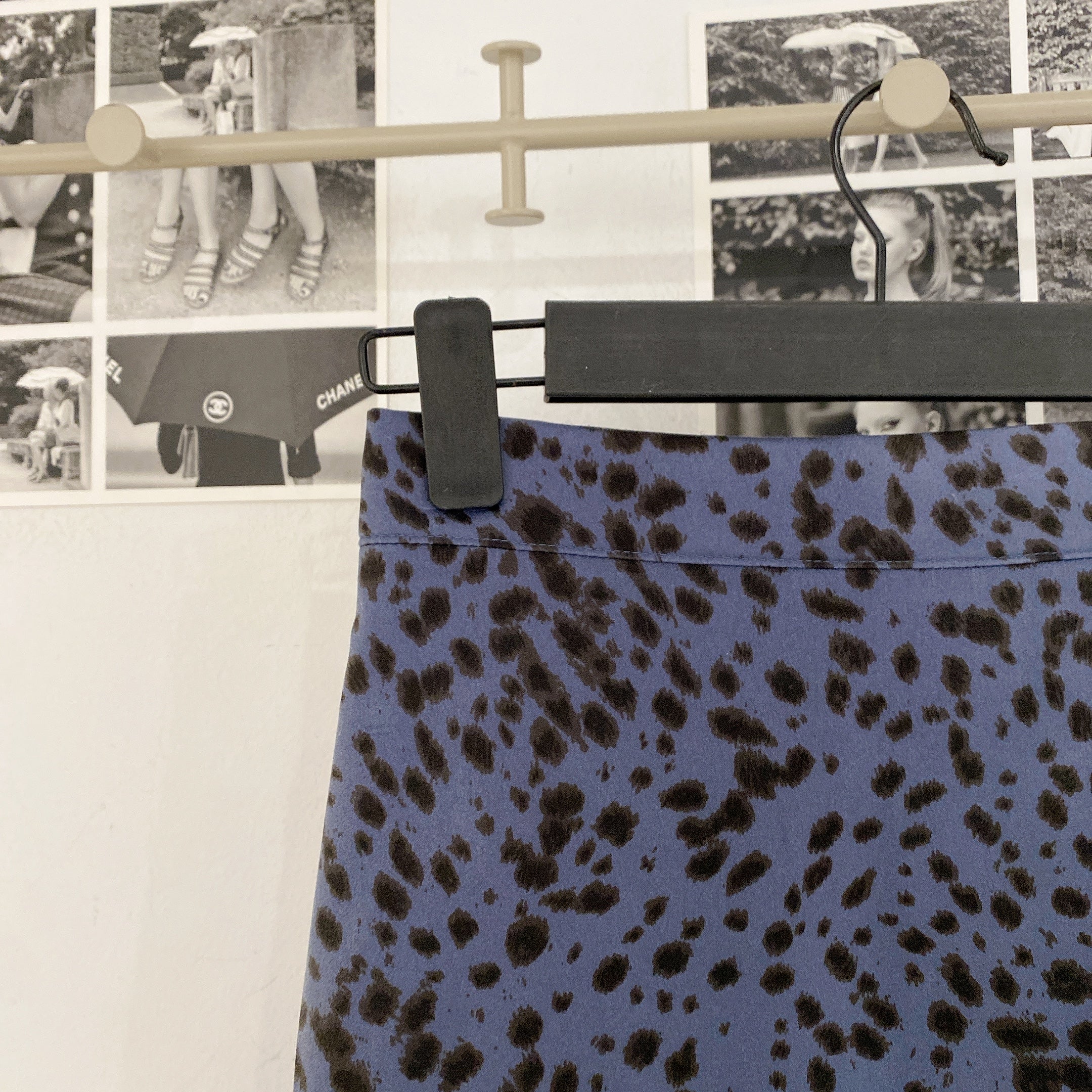 Mong9s Leopard Satin Skirt