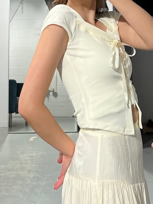 Mori Scarlet Eyelet Top