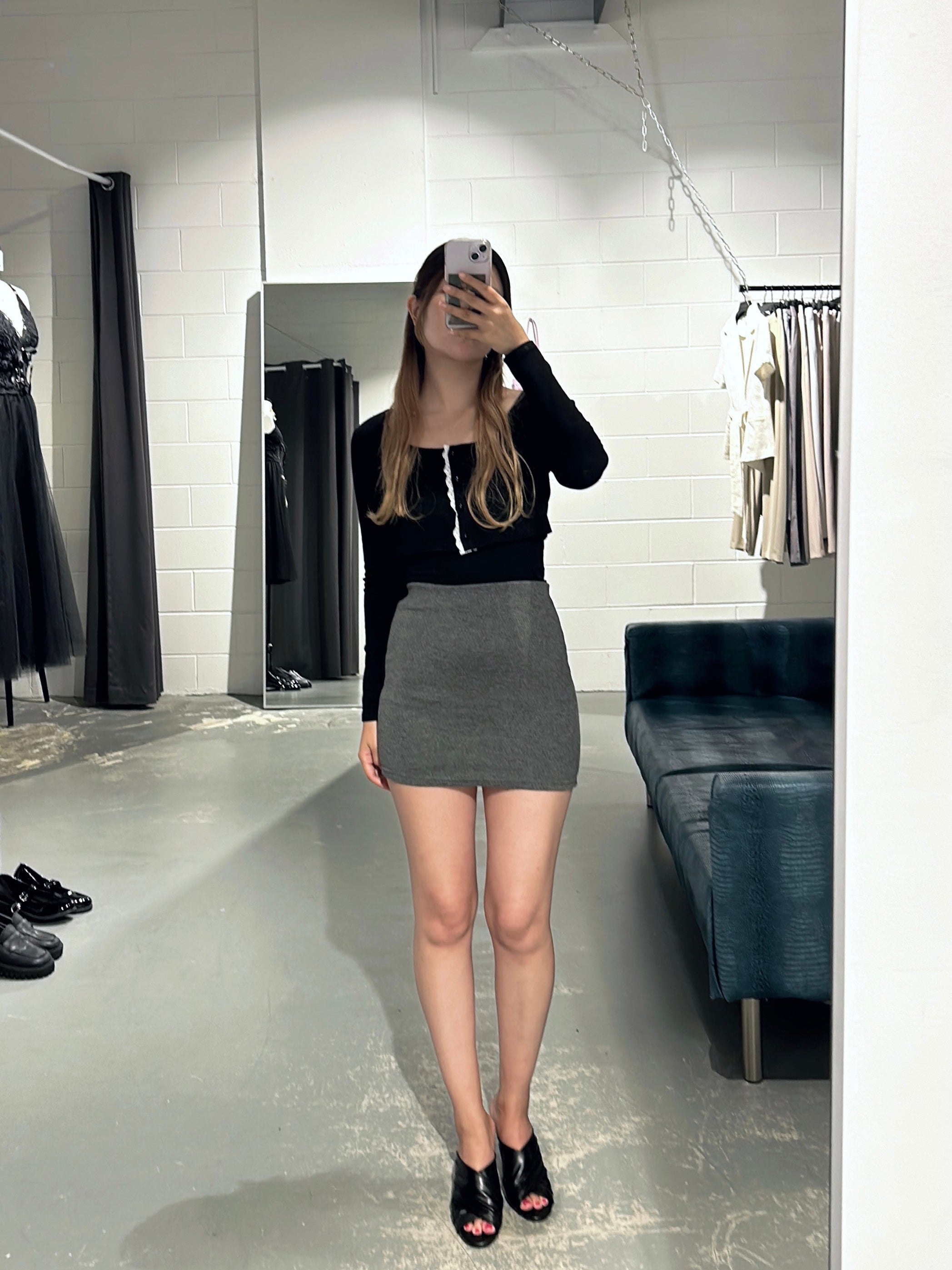 Banding Soft Grey Skirt