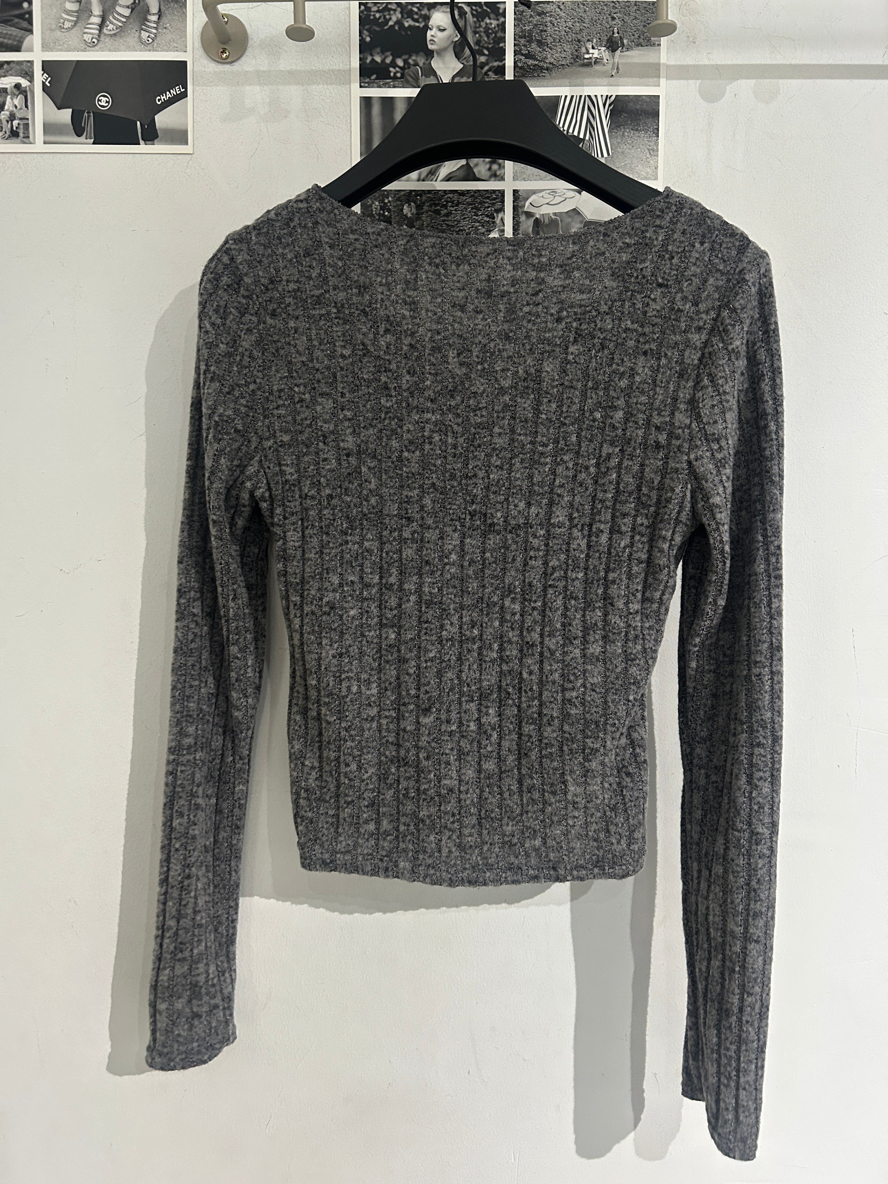 Carrot Shirring Ribbed Cardigan