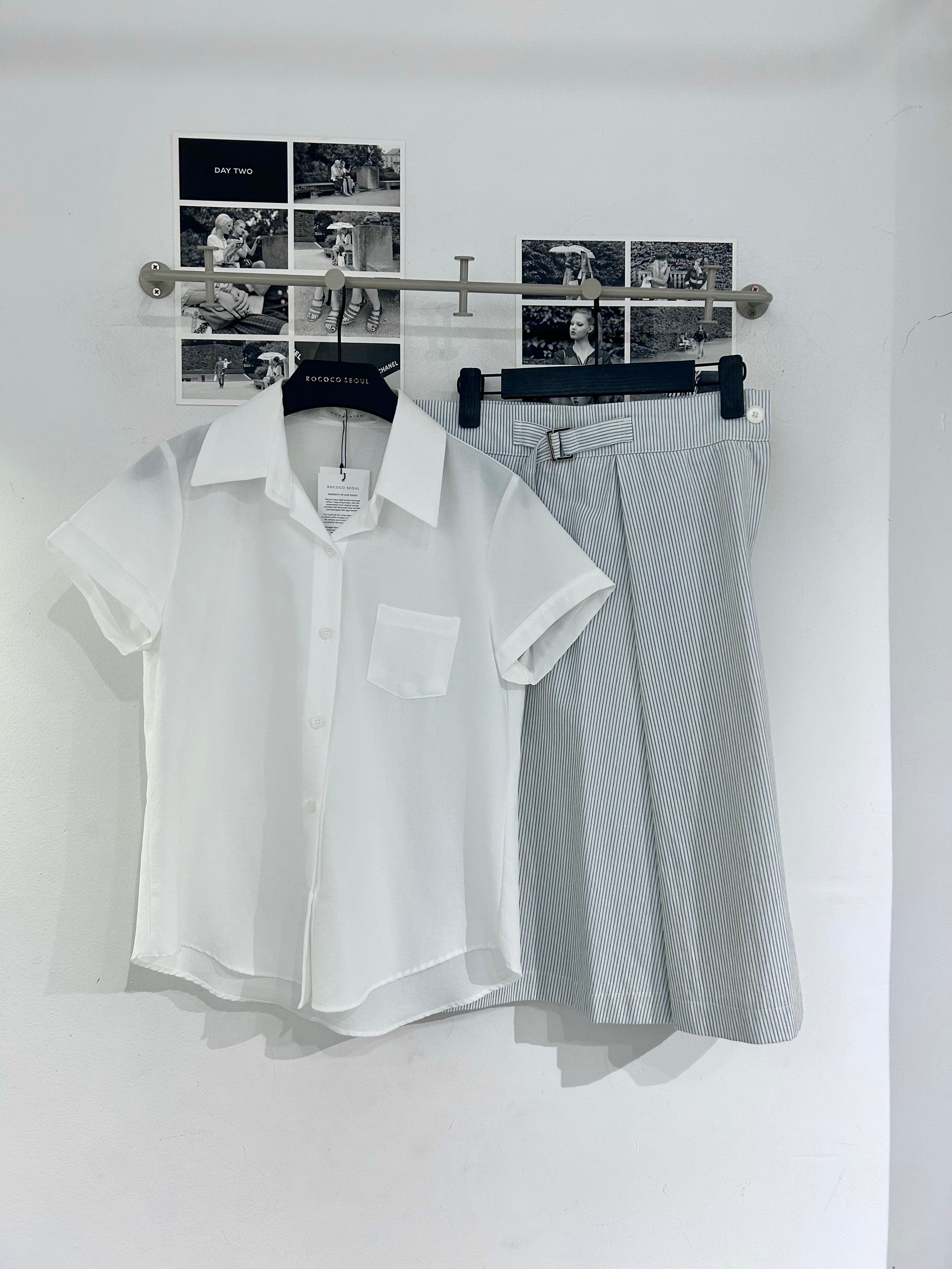 London Lace Stripe Skirt