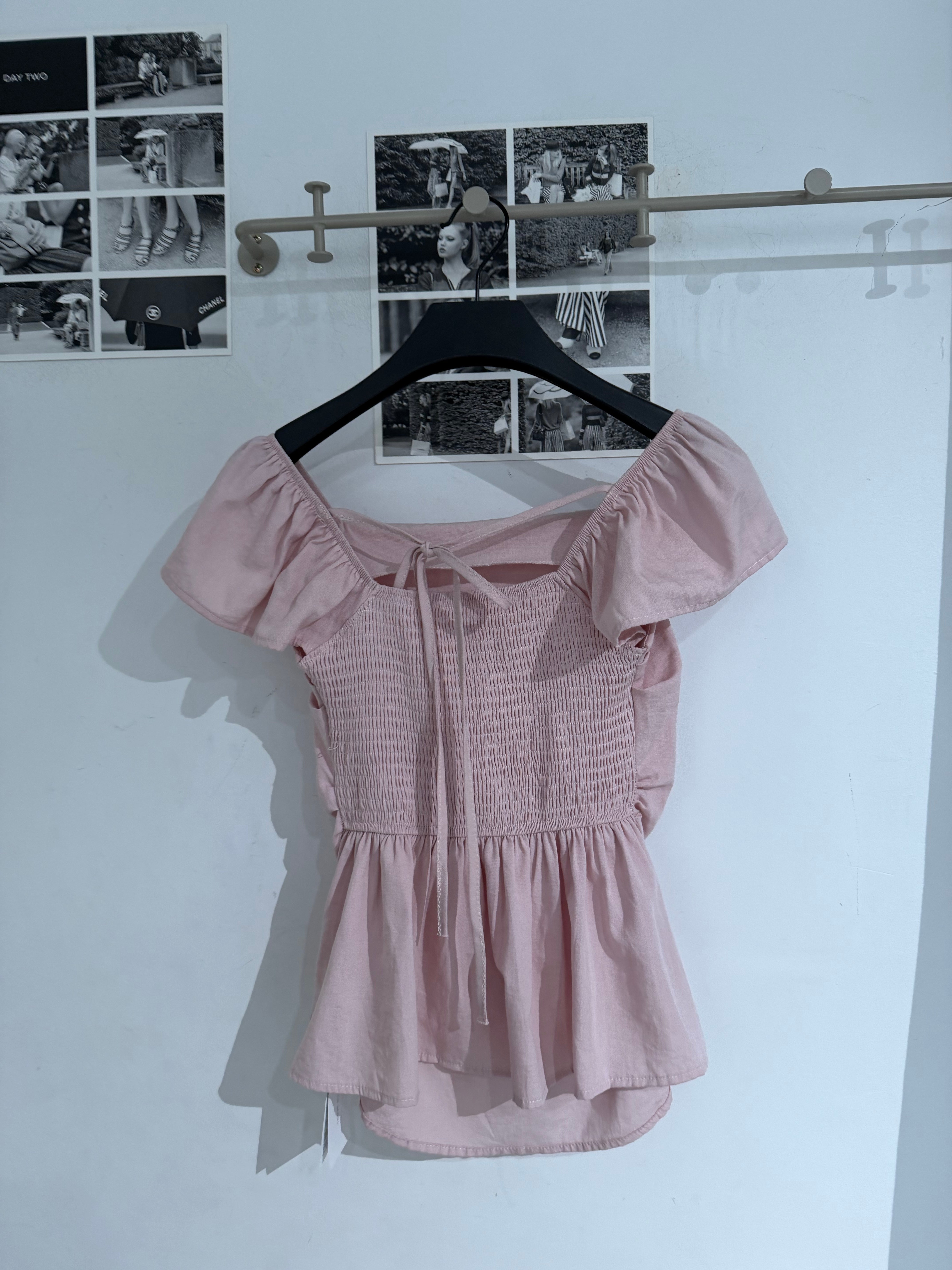 Bebe Pino Shirring Blouse
