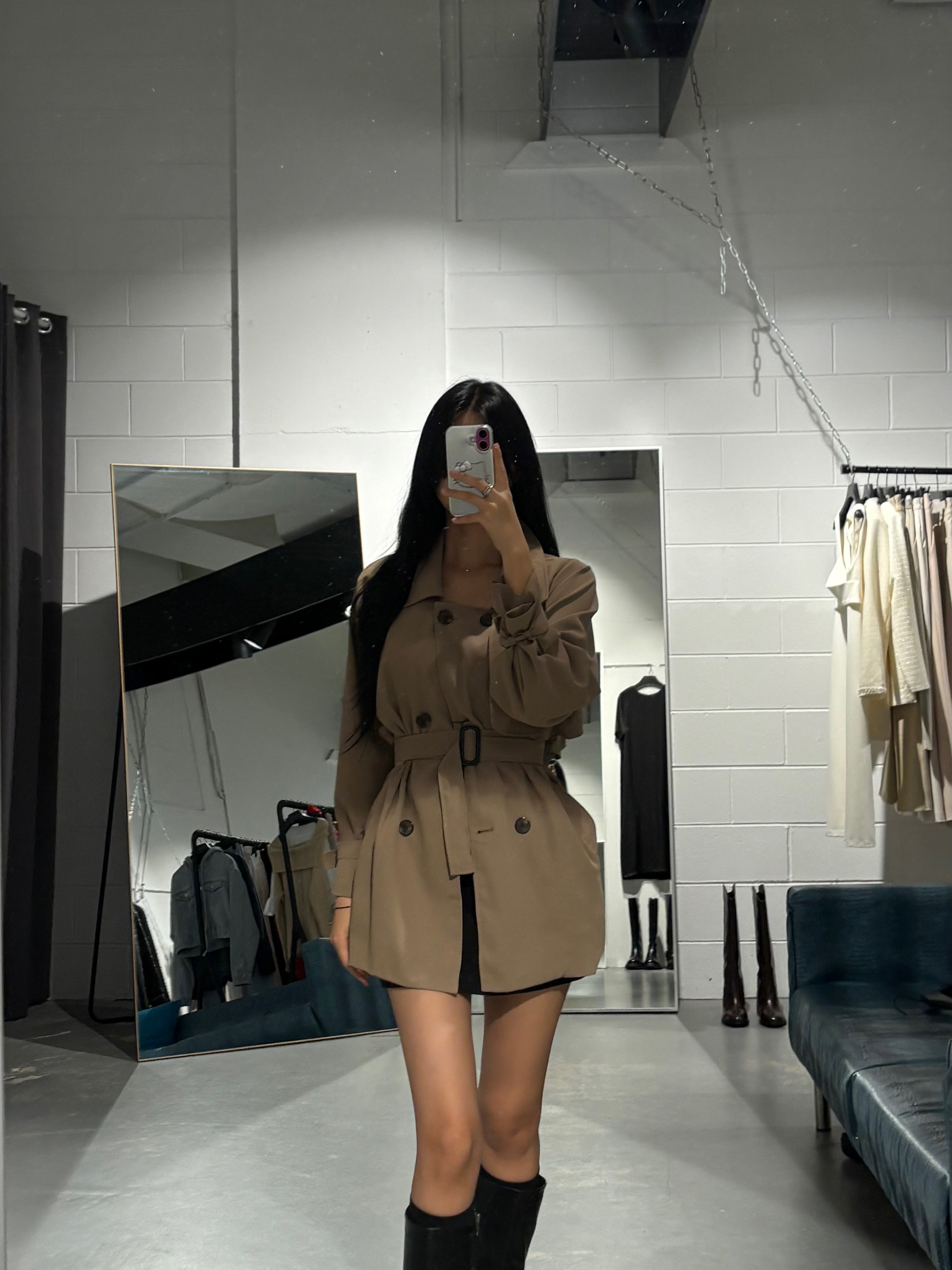 Muji Belt Trench Coat