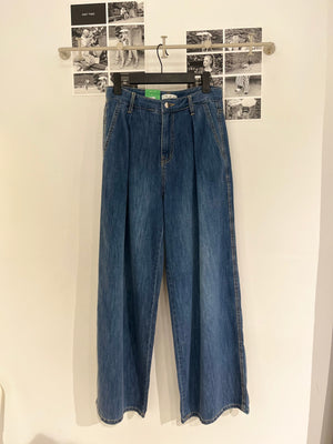 OOT Pintuck Wide Denim Jeans