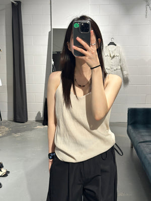 Beige Linen Camisole
