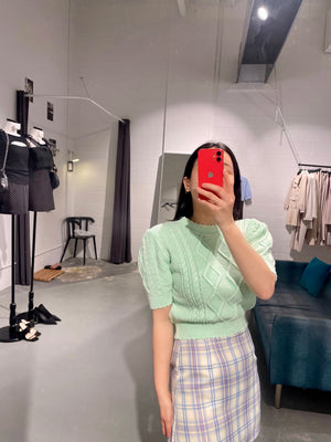 HANA Check Mini Skirt