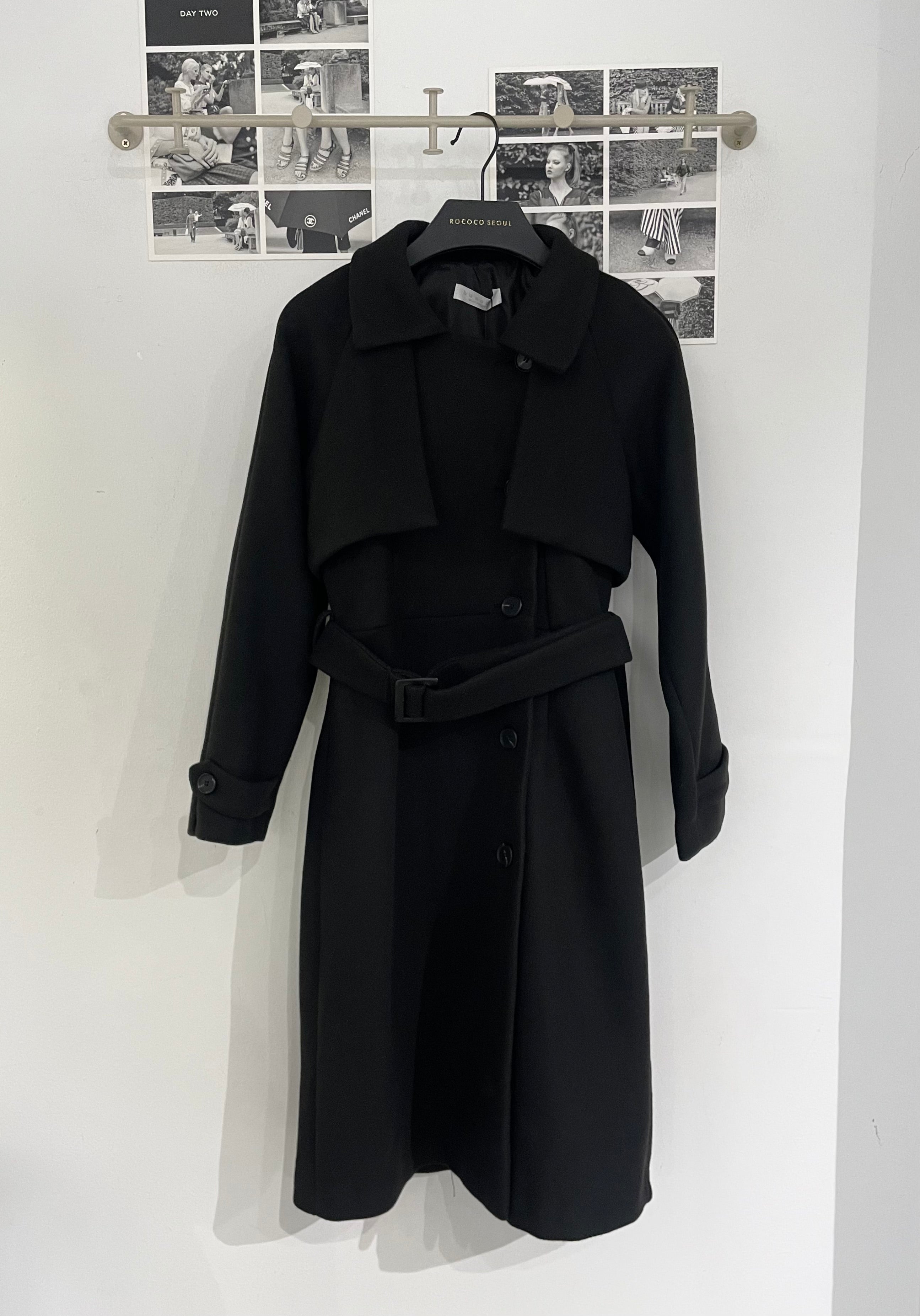 Ruhot Wool Flair Trench Jacket