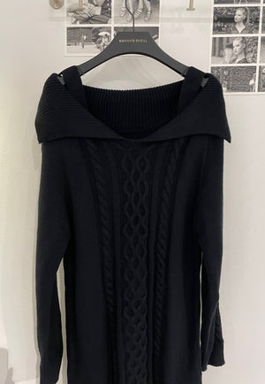 Collar Off Long Knit