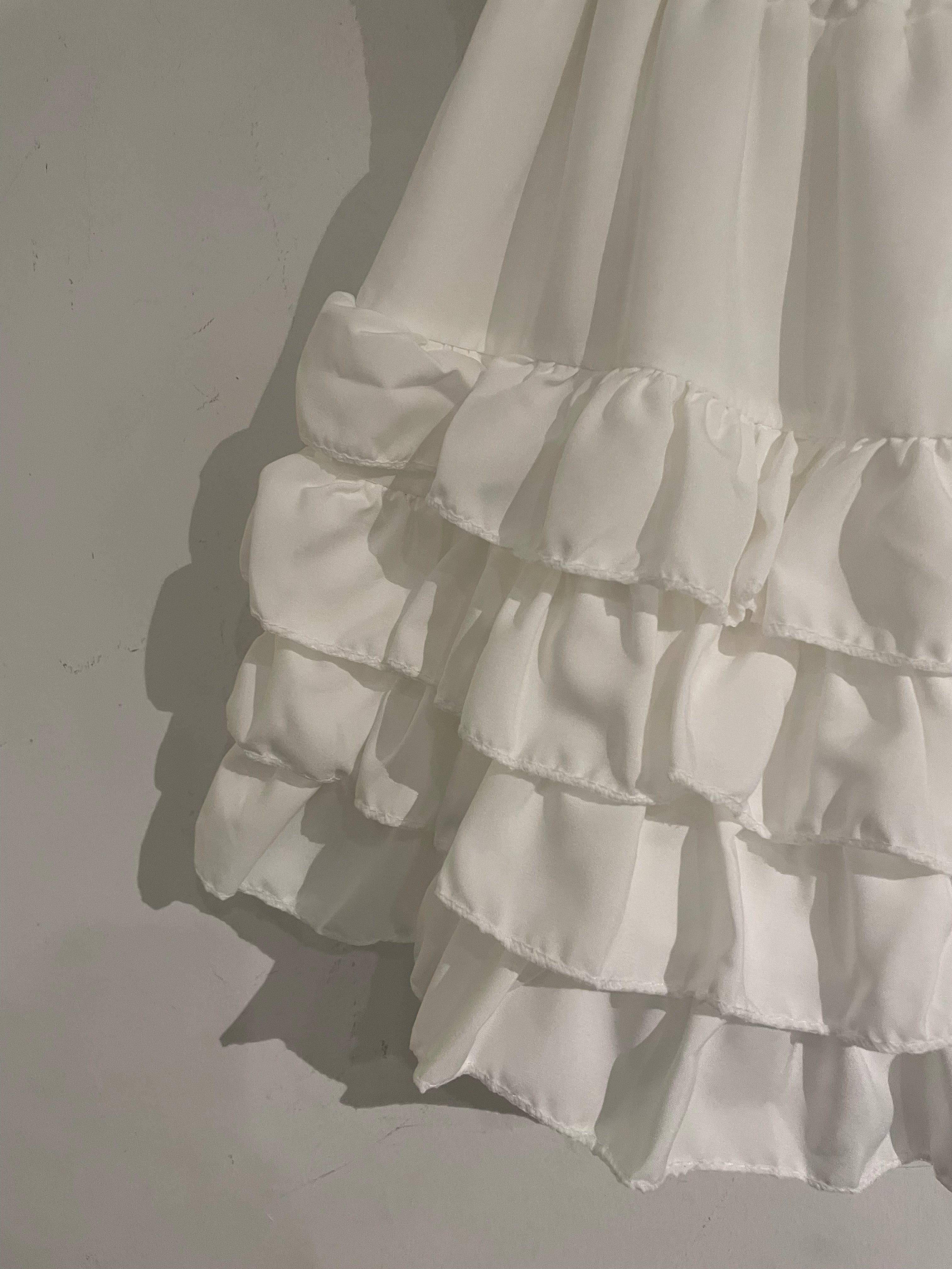 Shirring Layered Frill Skirt