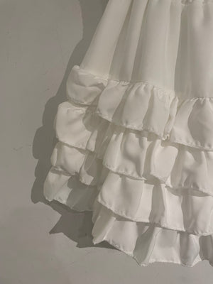 Shirring Layered Frill Skirt